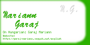 mariann garaj business card